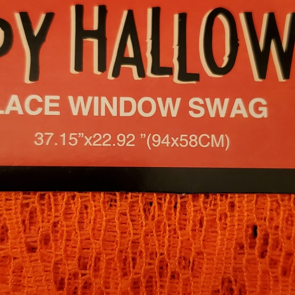 Set of 2 Orange Lace Halloween Bat Swag - Picture 2 of 3